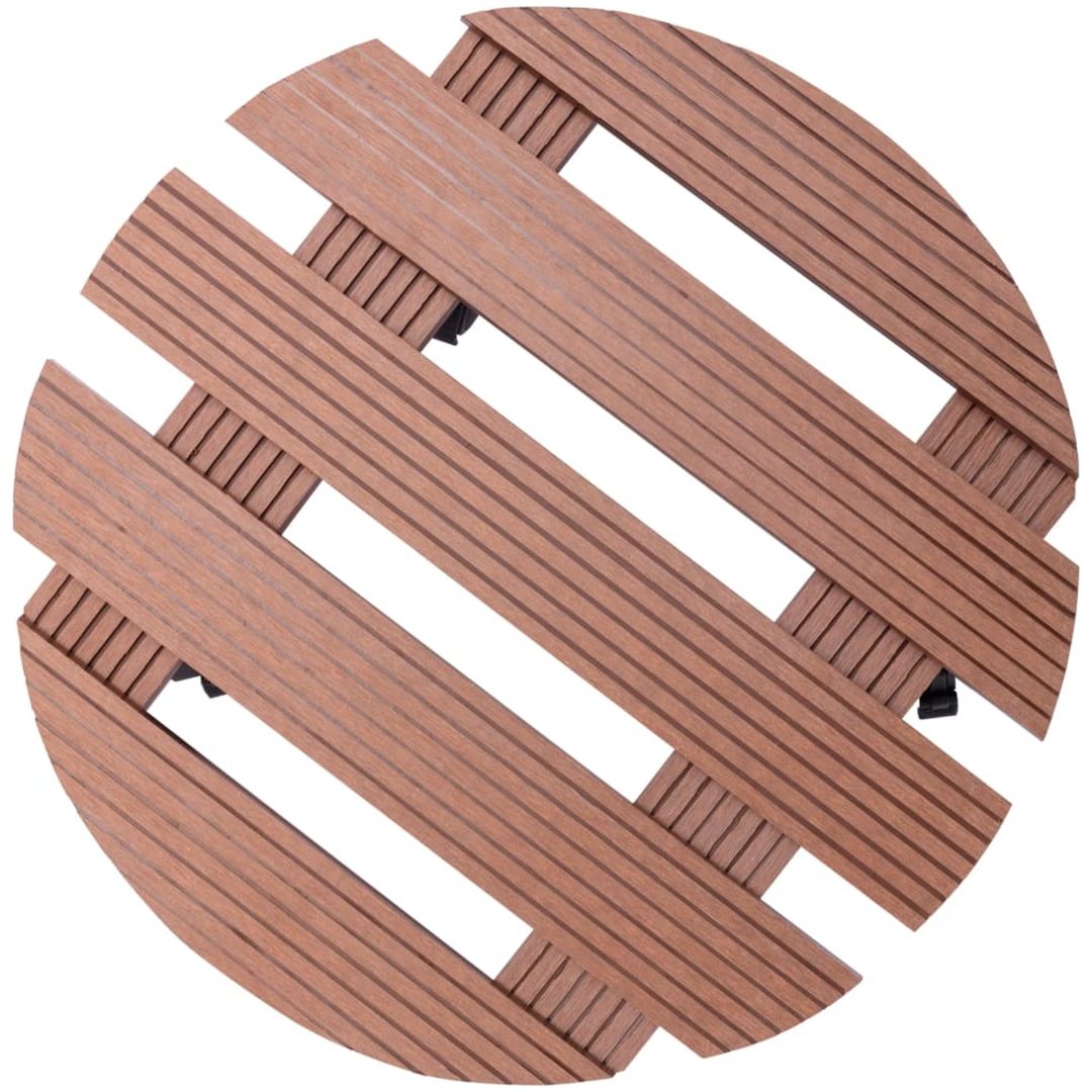 Blomvagnar 2 st brun ⌀30x7,5 cm WPC vidaXL – bild 3