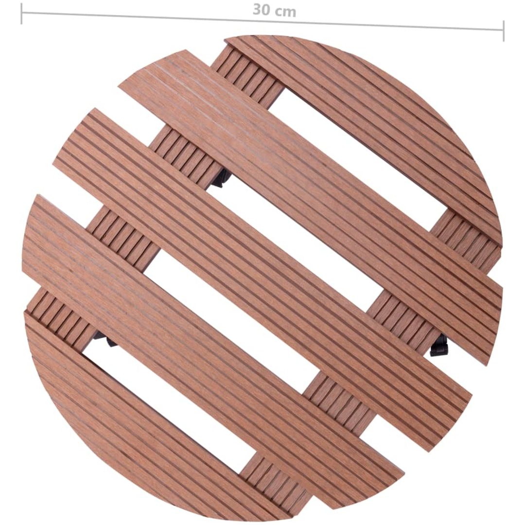 Blomvagnar 2 st brun ⌀30x7,5 cm WPC vidaXL – bild 6