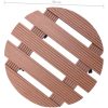 Blomvagnar 4 st brun ⌀30x7,5 cm WPC vidaXL – miniatyr 6
