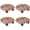 Blomvagnar 4 st brun ⌀30x7,5 cm WPC vidaXL – miniatyr 1