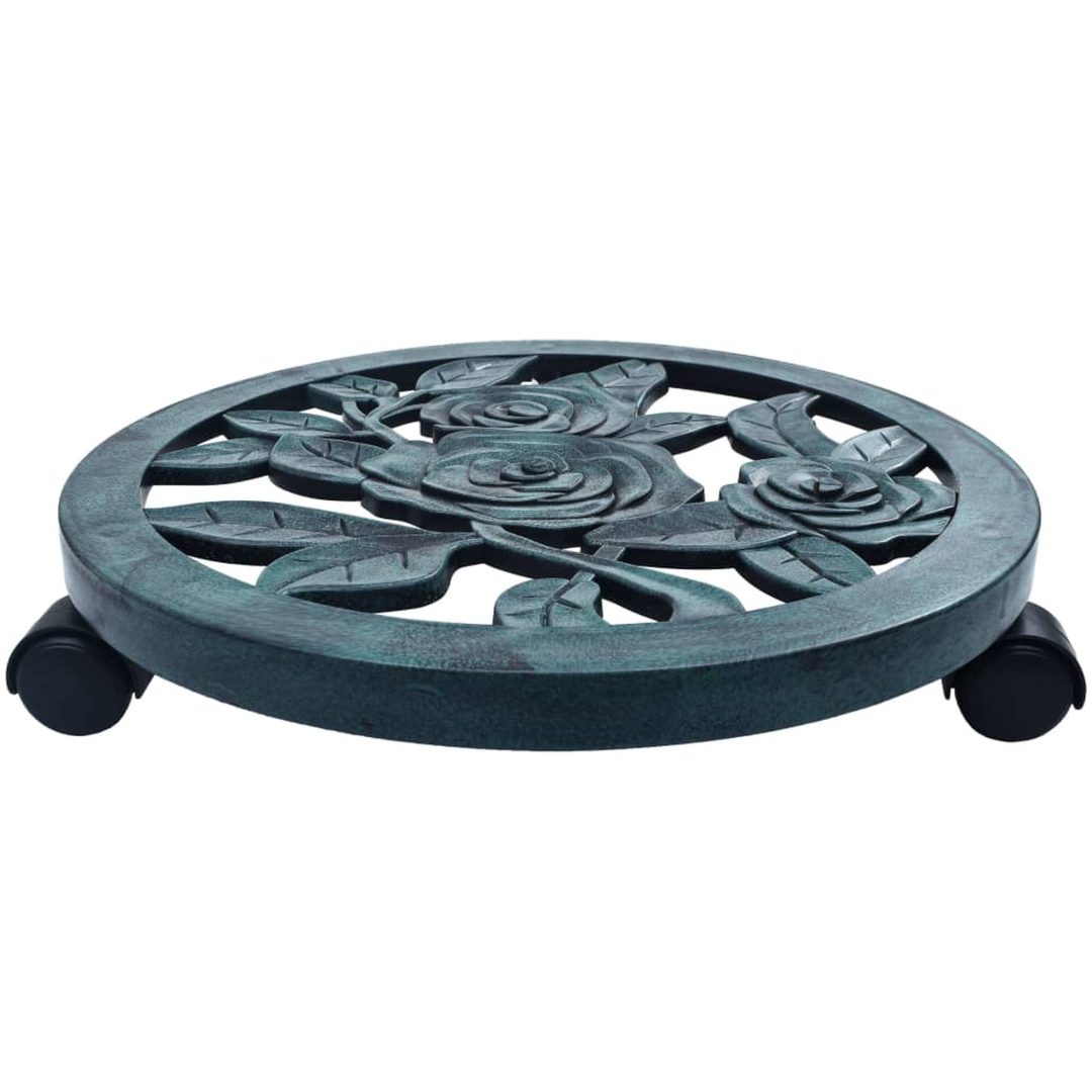 Blomvagnar 6 st grön plast vidaXL 38 cm – bild 2