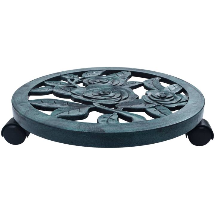Blomvagnar 6 st grön plast vidaXL 38 cm – bild 2