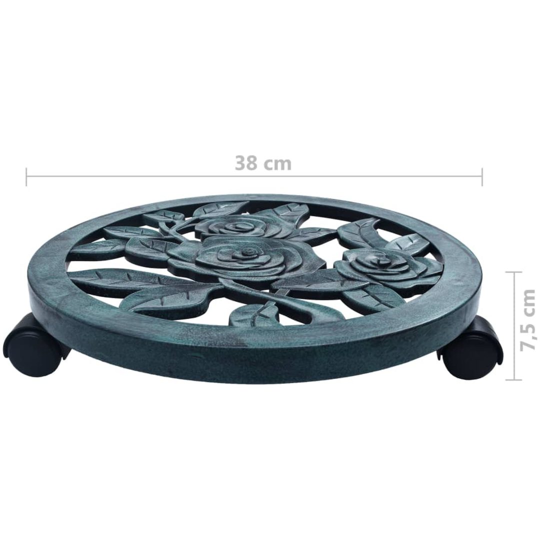 Blomvagnar 6 st grön plast vidaXL 38 cm – bild 5