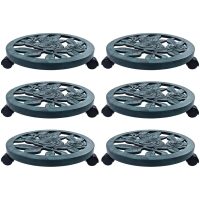 Blomvagnar 6 st grön plast vidaXL