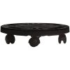 Blomvagnar med hjul 2 st diameter 30 cm svart 170 kg vidaXL – miniatyr 3
