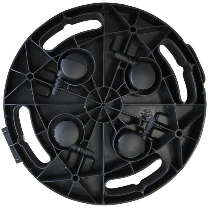 Blomvagnar med hjul 2 st diameter 30 cm svart 170 kg vidaXL – bild 8