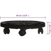 Blomvagnar med hjul 2 st diameter 30 cm svart 170 kg vidaXL – miniatyr 10