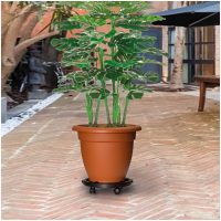 Blomvagnar med hjul 2 st diameter 30 cm svart 170 kg vidaXL