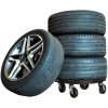 Blomvagnar med hjul 2 st diameter 40 cm svart 275 kg vidaXL – miniatyr 4