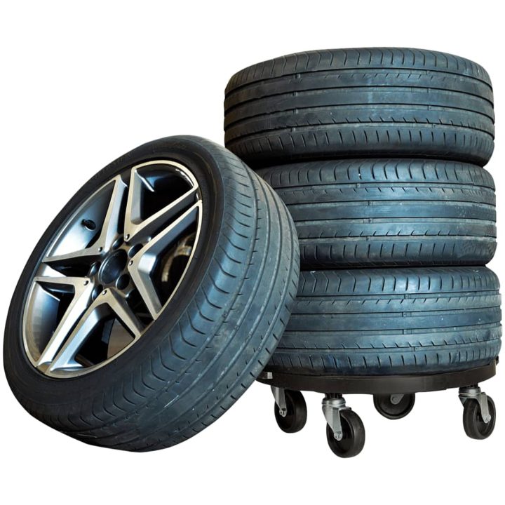 Blomvagnar med hjul 2 st diameter 40 cm svart 275 kg vidaXL – bild 4