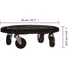 Blomvagnar med hjul 2 st diameter 40 cm svart 275 kg vidaXL – miniatyr 8
