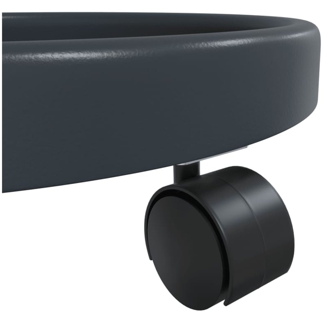 Blomvagnar med hjul 2 st grå diameter 34 cm 35 kg vidaXL – bild 8
