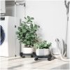 Blomvagnar med hjul 2 st grå diameter 34 cm 35 kg vidaXL – miniatyr 1