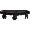 Blomvagnar med hjul 3 st diameter 30 cm svart 170 kg vidaXL – miniatyr 3