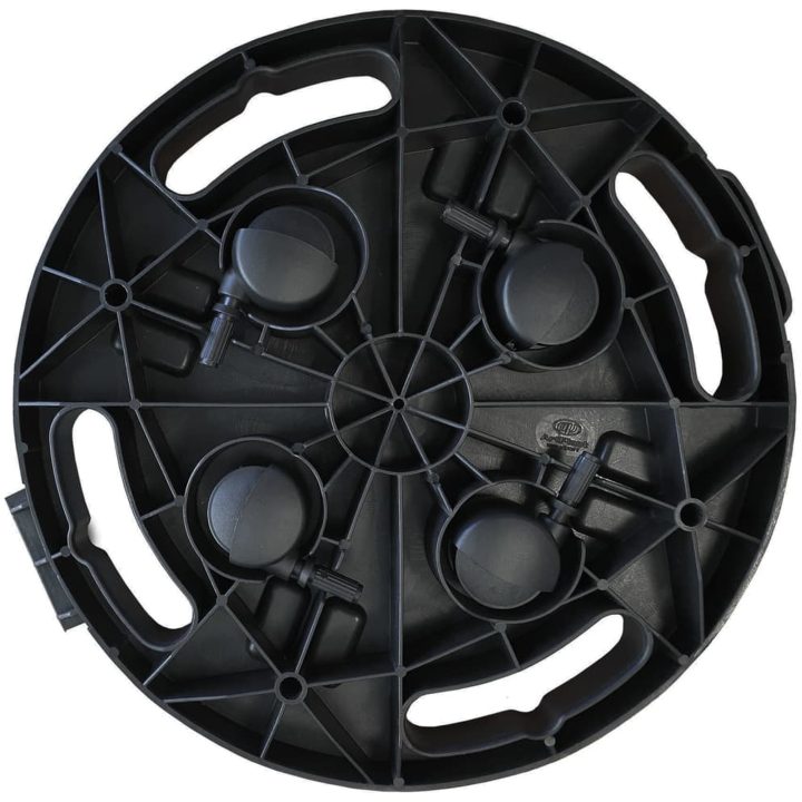 Blomvagnar med hjul 3 st diameter 30 cm svart 170 kg vidaXL – bild 8