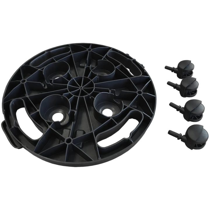 Blomvagnar med hjul 3 st diameter 30 cm svart 170 kg vidaXL – bild 9