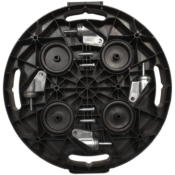 Blomvagnar med hjul 3 st diameter 40 cm svart 275 kg vidaXL – bild 7