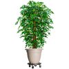 Blomvagnar med hjul 3 st diameter 40 cm svart 275 kg vidaXL – miniatyr 1
