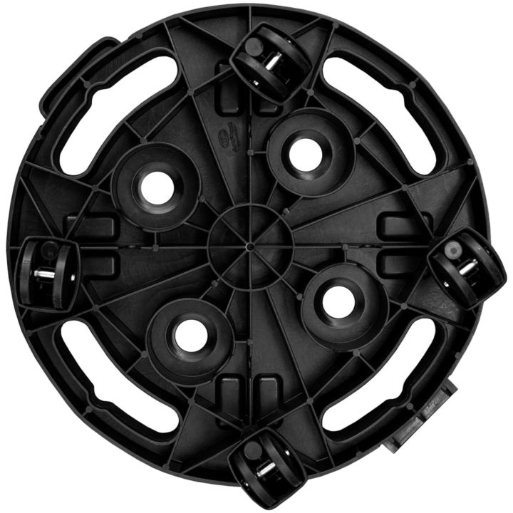 Blomvagnar med hjul 5 st diameter 30 cm svart 170 kg vidaXL – bild 7