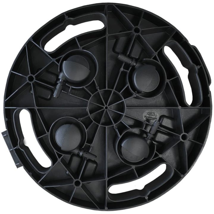 Blomvagnar med hjul 5 st diameter 30 cm svart 170 kg vidaXL – bild 8