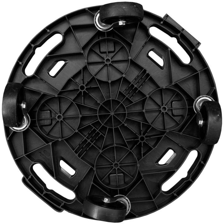 Blomvagnar med hjul 5 st diameter 40 cm svart 275 kg vidaXL – bild 6