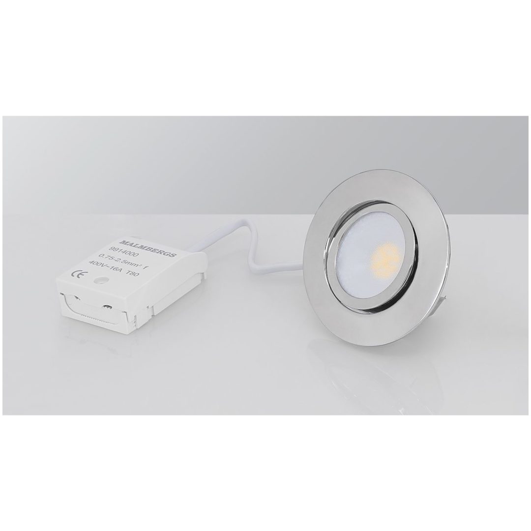 Bluetooth LED-downlight, MD-230 Tune, 5W, Krom MALMBERGS