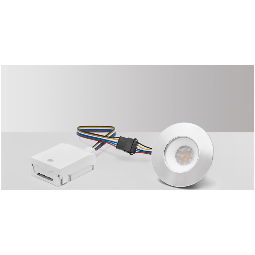 Bluetooth LED-downlight, MD-231 Tune, RGBCW, 5W, Krom MALMBERGS