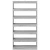 Bokskåp/Divider Svart Ek Tillverkat av trä vidaXL 100 x 30 x 198 cm – miniatyr 5