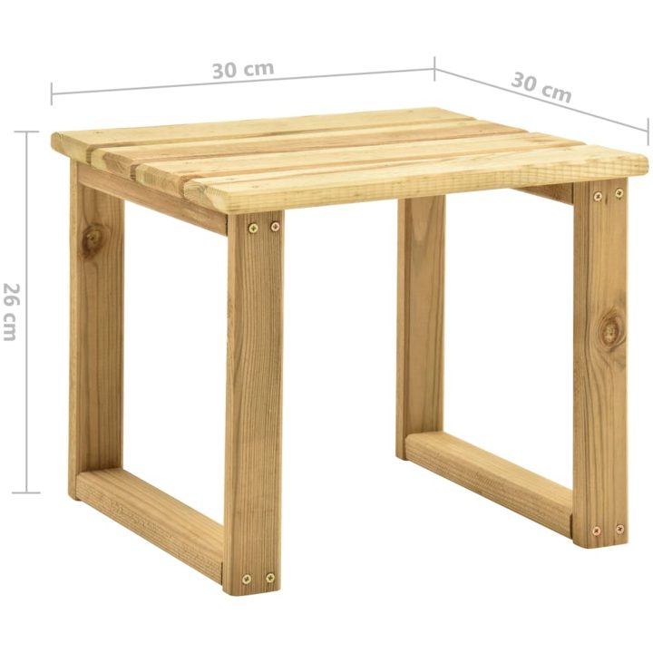 Bord för solsäng 30x30x26 cm impregnerad furu vidaXL – bild 5