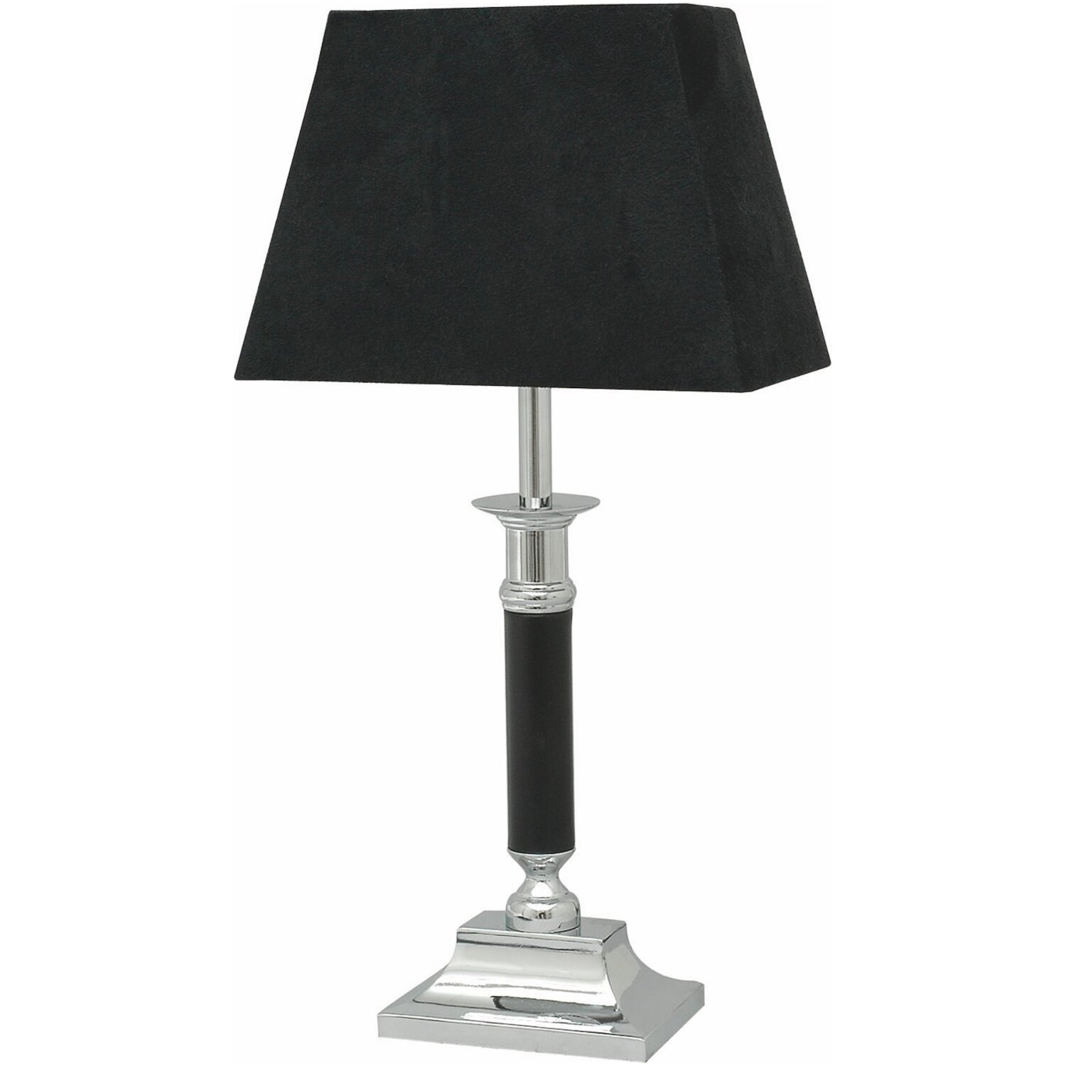 Bordslampa malmbergs - Madame, krom, svart skärm, e14