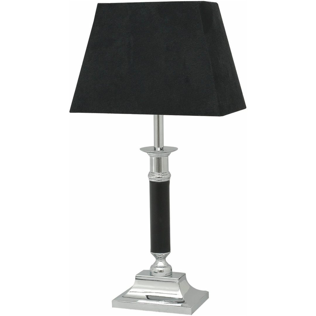 Bordslampa Madame, Krom, Svart skärm, E14 MALMBERGS