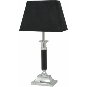 Bordslampa Madame, Krom, Svart skärm, E14 MALMBERGS