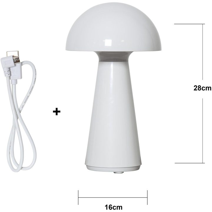 Bordslampa Mushroom Vit Star Trading – bild 6