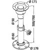 Bordsstativ Teleskopiskt cm Aluminium Osculati – miniatyr 2
