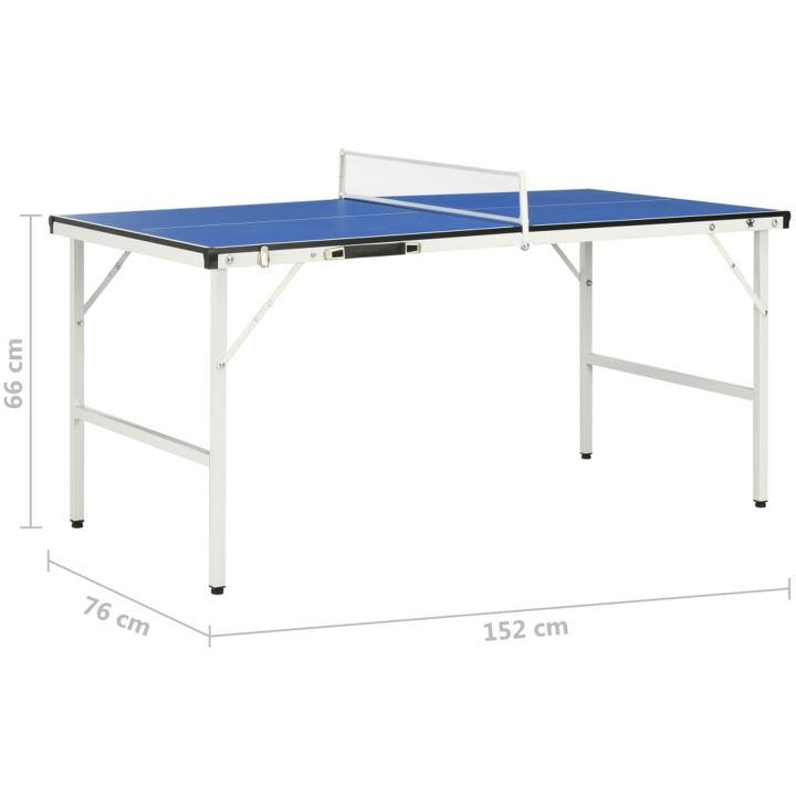 Bordtennisbord med nät 5 feet 152x76x66 cm blå vidaXL – bild 10