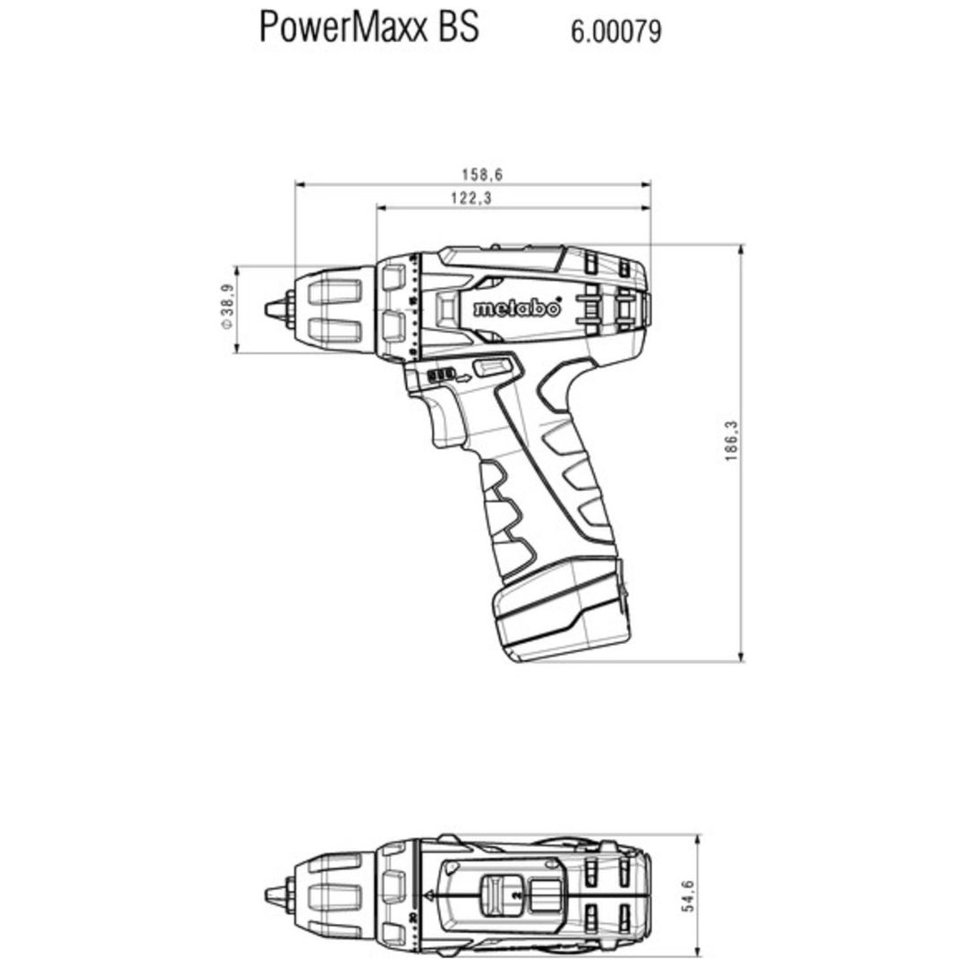 Borrskruvdragare 10,8V PowerMaxx BS Med Li-jon Batteri METABO 10,8 V Med Li-jon Batteri – bild 2