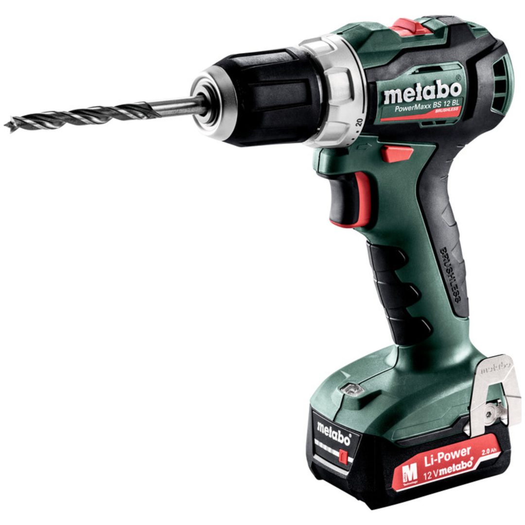 Borrskruvdragare 12V PowerMaxx BS 12 BL Med Li-jon Batteri METABO 12 V Med Li-jon Batteri