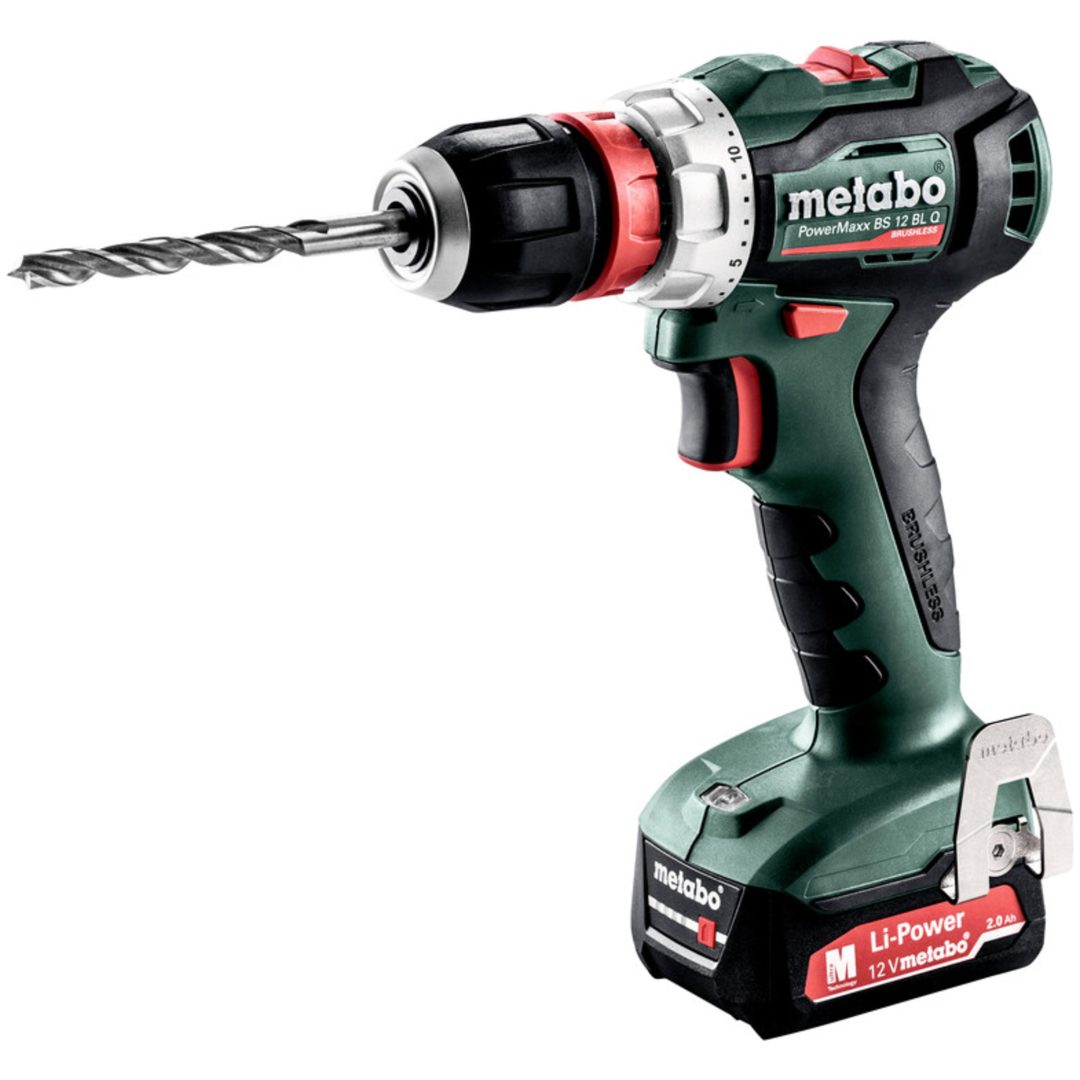 Borrskruvdragare 12V PowerMaxx BS 12 BL Q Med Li-jon Batteri METABO 12 V Med Li-jon Batteri