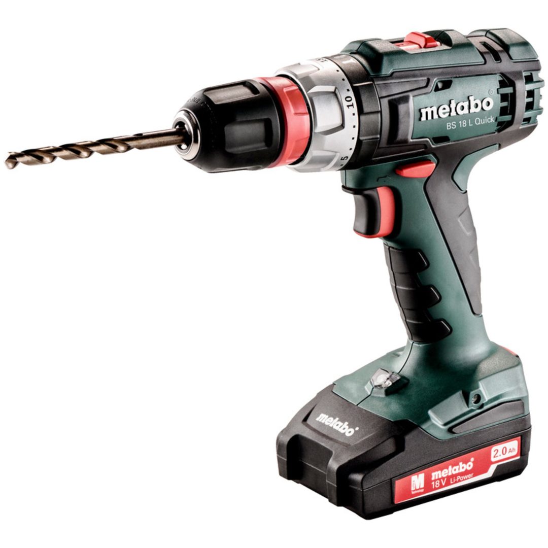 Borrskruvdragare 18V BS 18 L Quick Med Li-jon Batteri METABO 18 V Med Li-jon Batteri