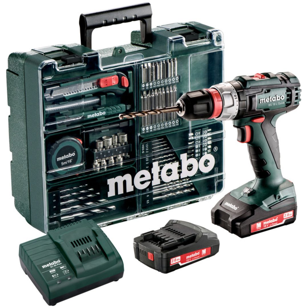 Borrskruvdragare 18V BS 18 L Quick Set Med Li-jon Batteri METABO 18 V Med Li-jon Batteri
