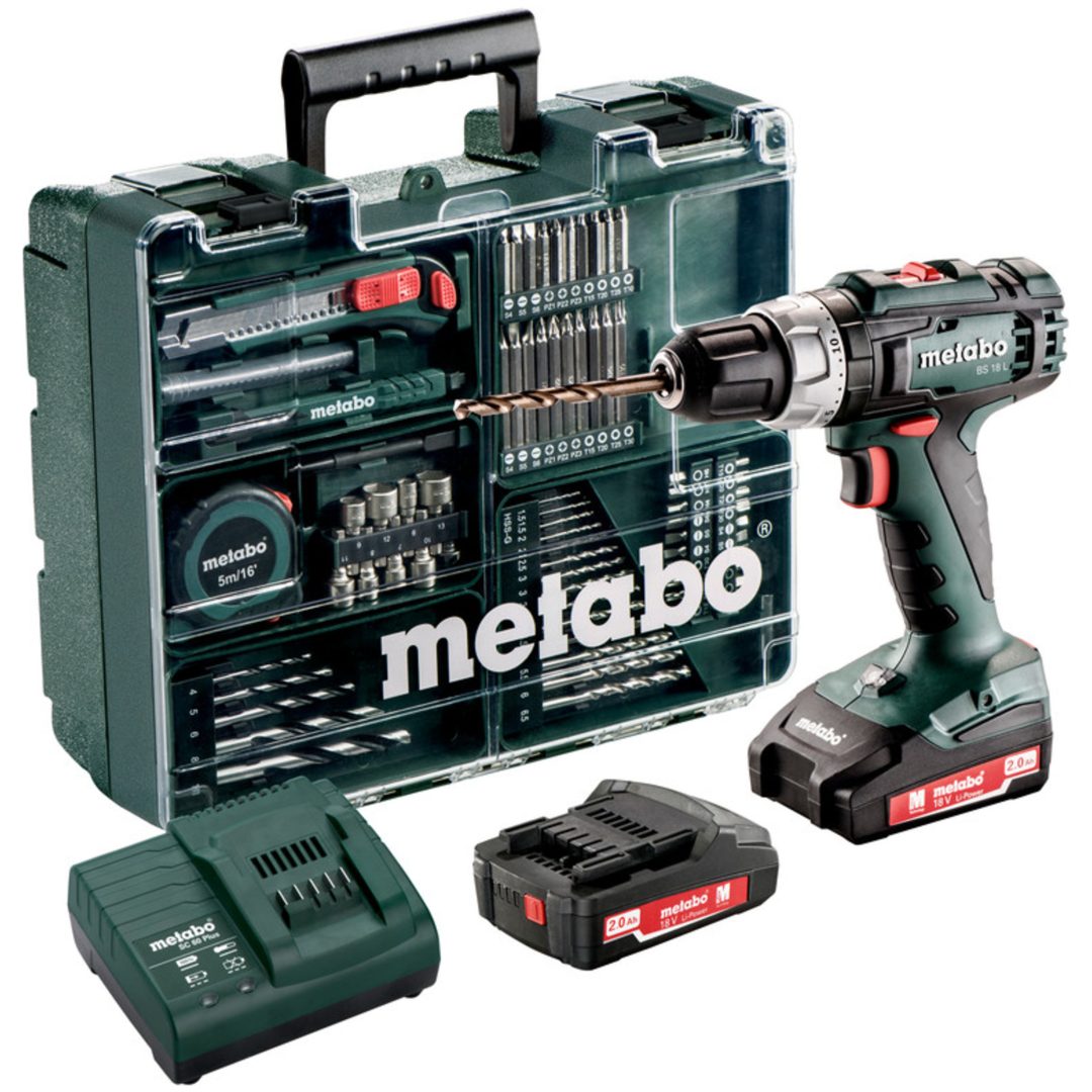 Borrskruvdragare 18V BS 18 L Set Med Li-jon Batteri METABO 18 V Med Li-jon Batteri