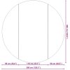 Bottenmatta ljusgrå 306 cm polyester geotextil vidaXL ⌀306 cm (1 mm) – miniatyr 8