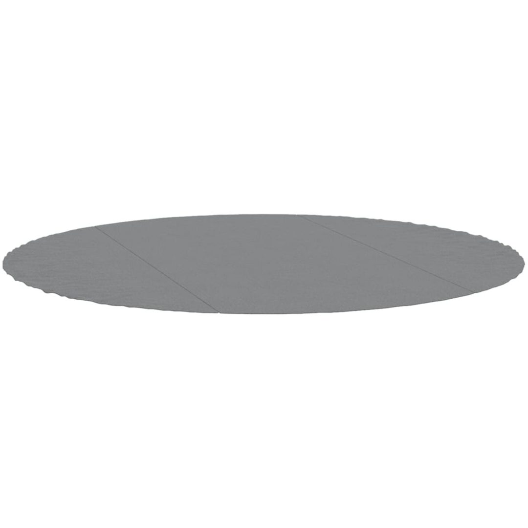 Bottenmatta ljusgrå 366 cm polyester geotextil vidaXL ⌀366 cm (1 mm) – bild 3
