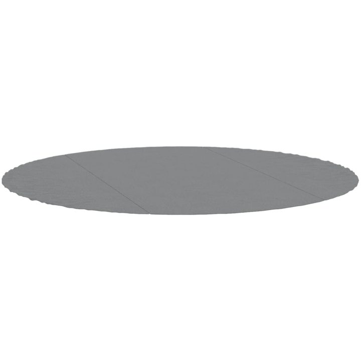 Bottenmatta ljusgrå 366 cm polyester geotextil vidaXL ⌀366 cm (1 mm) – bild 3