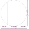 Bottenmatta ljusgrå 366 cm polyester geotextil vidaXL ⌀366 cm (1 mm) – miniatyr 8