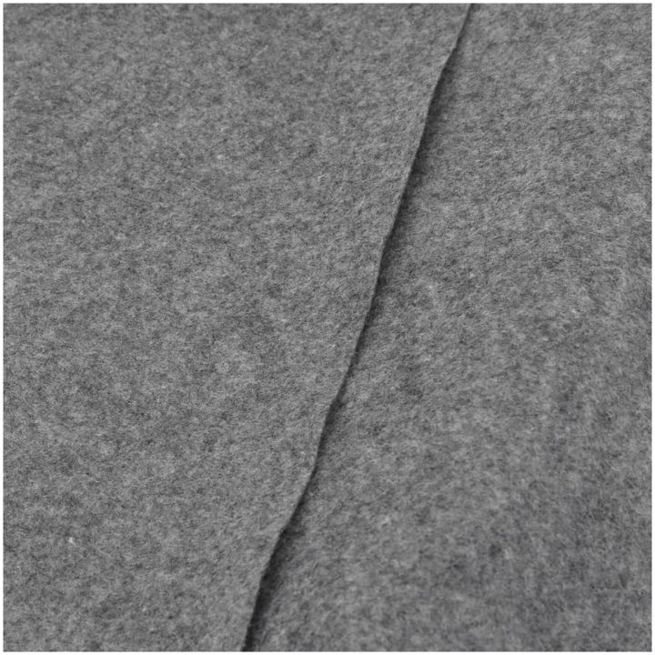 Bottenmatta ljusgrå 396 cm polyester geotextil vidaXL ⌀396 cm (1 mm) – bild 5