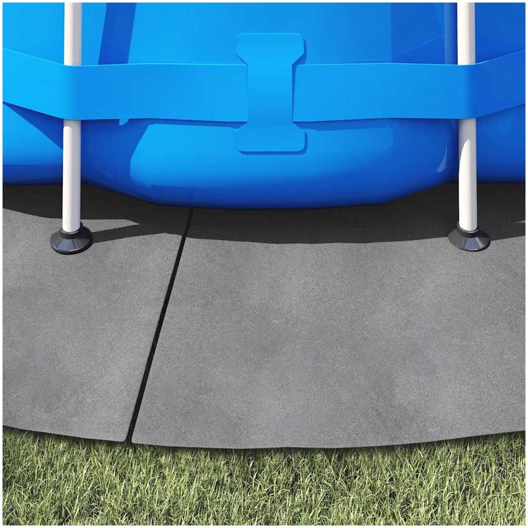 Bottenmatta ljusgrå 428 cm polyester geotextil vidaXL ⌀428 cm (1 mm) – bild 3