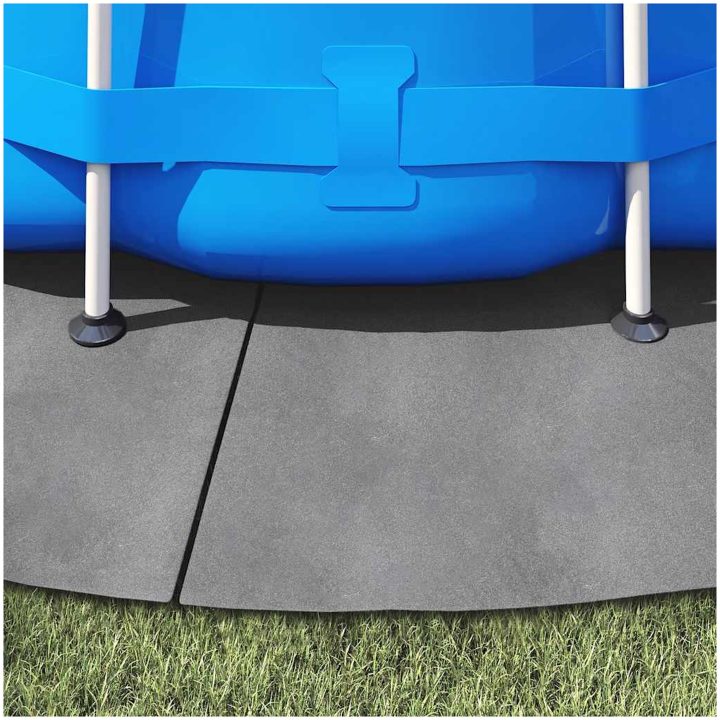 Bottenmatta ljusgrå 428 cm polyester geotextil vidaXL ⌀428 cm (1 mm) – bild 3