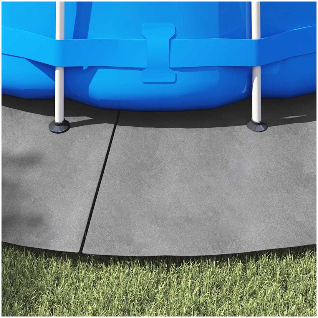 Bottenmatta ljusgrå 458 cm polyester geotextil vidaXL ⌀458 cm (1 mm) – bild 3
