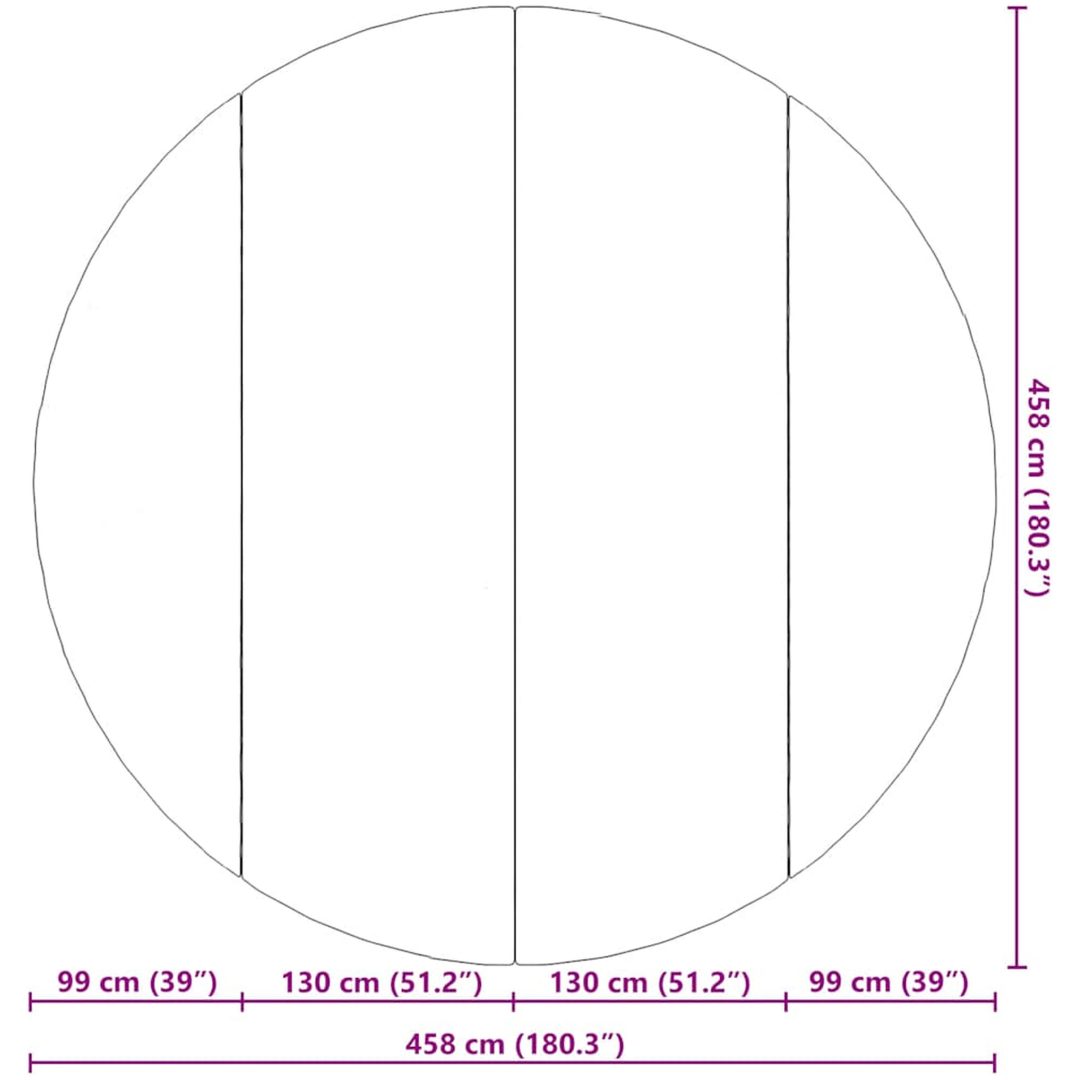 Bottenmatta ljusgrå 458 cm polyester geotextil vidaXL ⌀458 cm (1 mm) – bild 8